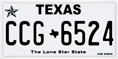 TX license plate CCG6524
