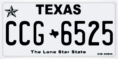 TX license plate CCG6525