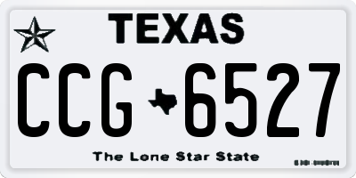 TX license plate CCG6527