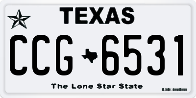 TX license plate CCG6531