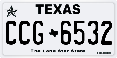 TX license plate CCG6532
