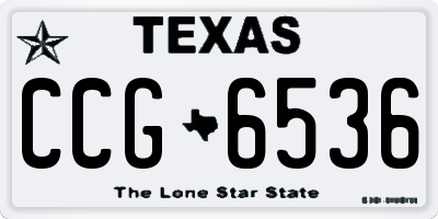 TX license plate CCG6536