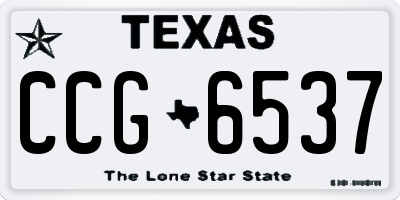 TX license plate CCG6537