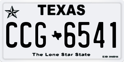 TX license plate CCG6541