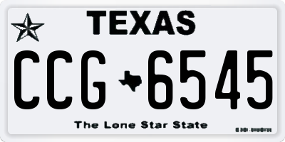 TX license plate CCG6545