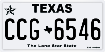 TX license plate CCG6546