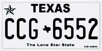 TX license plate CCG6552