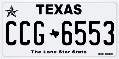 TX license plate CCG6553