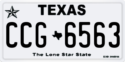 TX license plate CCG6563