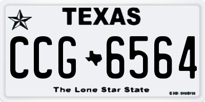 TX license plate CCG6564