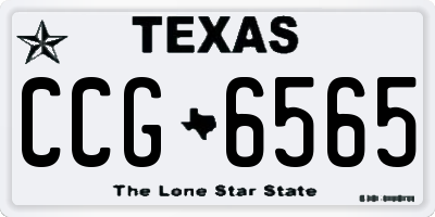 TX license plate CCG6565