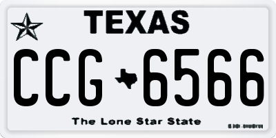 TX license plate CCG6566
