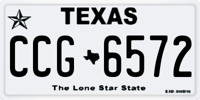 TX license plate CCG6572