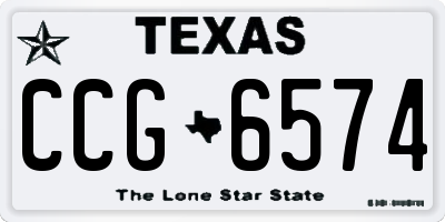 TX license plate CCG6574