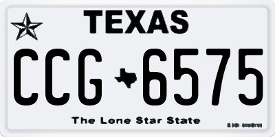 TX license plate CCG6575