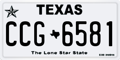TX license plate CCG6581