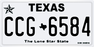 TX license plate CCG6584