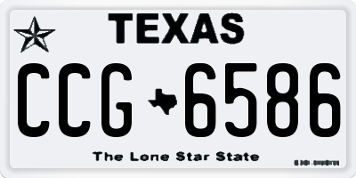 TX license plate CCG6586