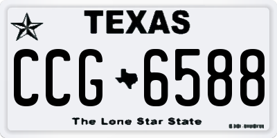 TX license plate CCG6588