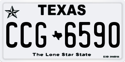 TX license plate CCG6590
