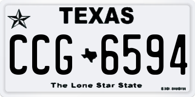 TX license plate CCG6594