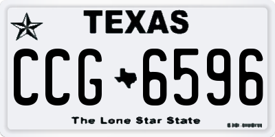 TX license plate CCG6596