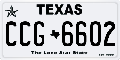 TX license plate CCG6602