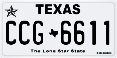 TX license plate CCG6611