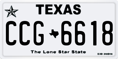 TX license plate CCG6618