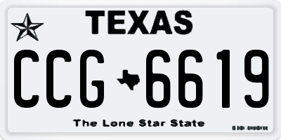 TX license plate CCG6619