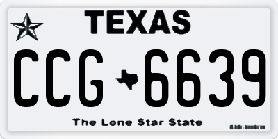 TX license plate CCG6639