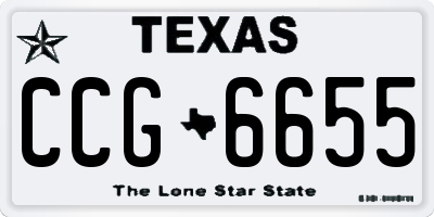 TX license plate CCG6655