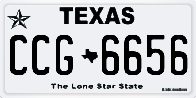 TX license plate CCG6656
