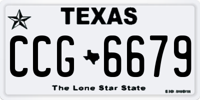 TX license plate CCG6679