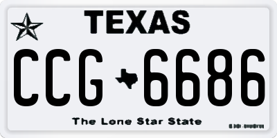 TX license plate CCG6686