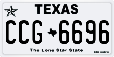TX license plate CCG6696