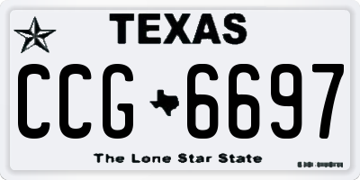TX license plate CCG6697