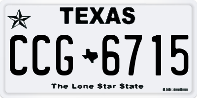 TX license plate CCG6715