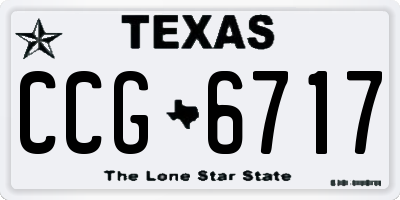 TX license plate CCG6717