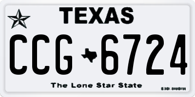TX license plate CCG6724