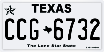 TX license plate CCG6732