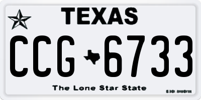 TX license plate CCG6733