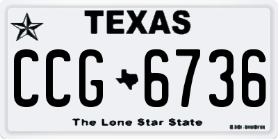 TX license plate CCG6736