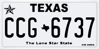 TX license plate CCG6737