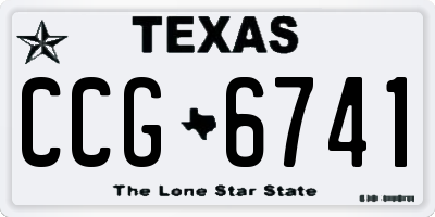 TX license plate CCG6741