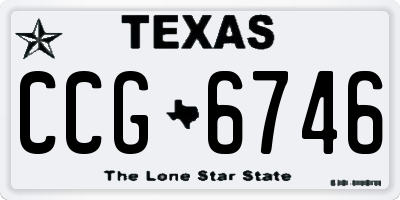 TX license plate CCG6746