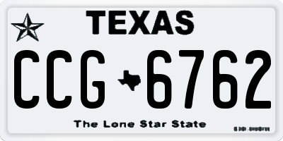 TX license plate CCG6762