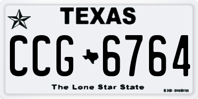 TX license plate CCG6764
