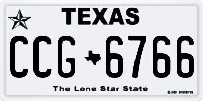 TX license plate CCG6766