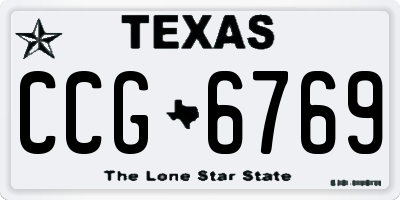 TX license plate CCG6769
